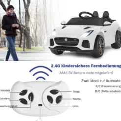 Elektro Kinderauto mit Geschichten & Musik & Hupe & Scheinwerfer & 2,4G Fernbedienung