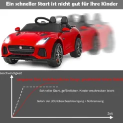 Elektro Kinderauto mit Geschichten & Musik & Hupe & Scheinwerfer & 2,4G Fernbedienung