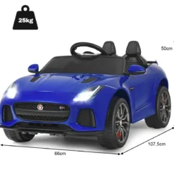 Elektro Kinderauto mit Geschichten & Musik & Hupe & Scheinwerfer & 2,4G Fernbedienung