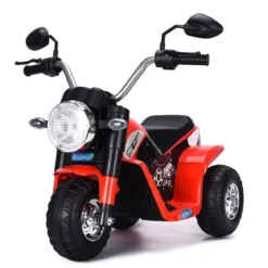 Elektro Motorrad Kindermotorrad Elektromotorrad mit Stützrädern 57 x 72 x 56 cm Rot