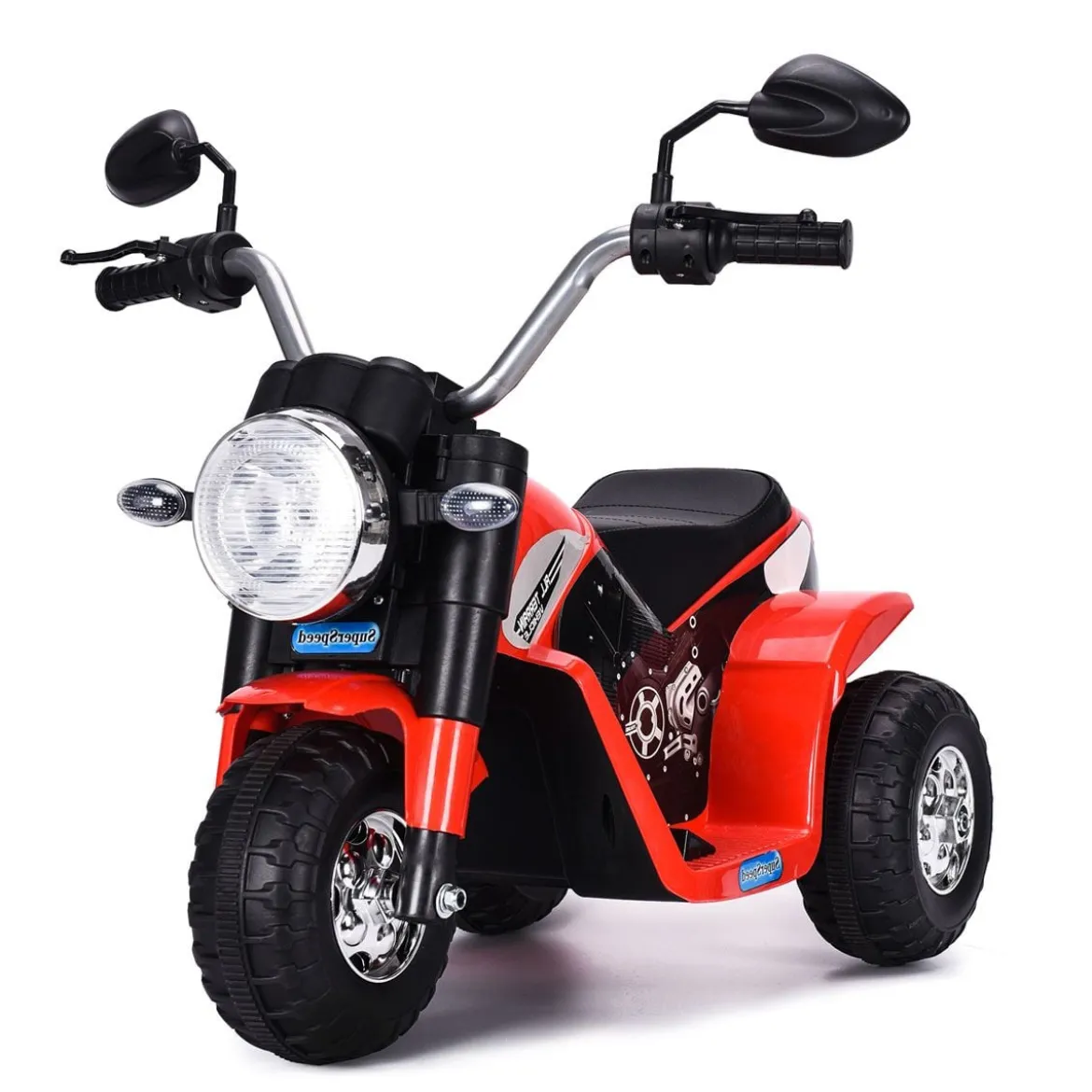 Elektro Motorrad Kindermotorrad Elektromotorrad mit Stützrädern 57 x 72 x 56 cm Rot