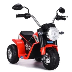 Elektro Motorrad Kindermotorrad Elektromotorrad mit Stützrädern 57 x 72 x 56 cm Rot