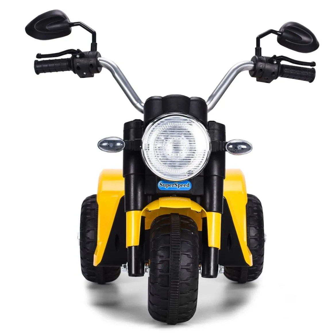 Elektro Motorrad Kindermotorrad Elektromotorrad mit Stützrädern 57 x 72 x 56 cm Gelb