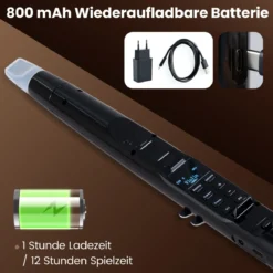 Elektronisches Blasinstrument-Synthesizer tragbares digitales Saxophon mit kabellosem MIDI 100 Klänge HIFI-Lautsprecher Schwarz