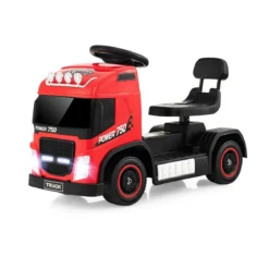 Elektrotruck für Kinder akkubetriebenes 6-V-Aufsitzspielzeug mit höhenverstellbarem Sitz 72 x 31 x 46 cm Rot