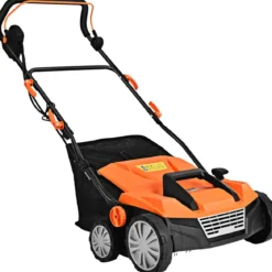 Elektro Vertikutierer Rasenlüfter 1800W 2 Stufen Arbeitstiefe 67 x 58 x 86 - 104 cm Orange