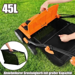 Elektro Vertikutierer Rasenlüfter 1800W 2 Stufen Arbeitstiefe 67 x 58 x 86 - 104 cm Orange
