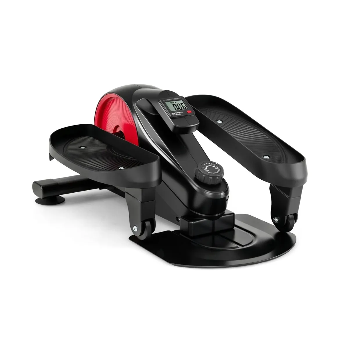 Ellipsentrainer verstellbarer magnetischer Widerstand & flüsterleise LCD-Monitor Schwarz