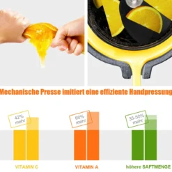 Entsafter Saftpresse für Gemüse und Obst 150W Slow Juicer mit Umkehrfunktion Rot