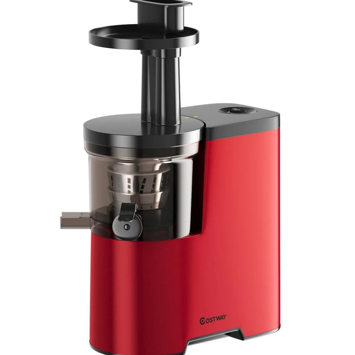 Entsafter Saftpresse für Gemüse und Obst 150W Slow Juicer mit Umkehrfunktion Rot
