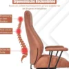Ergonomischer Bürostuhl aus Wildleder 150° neigbarer Computerstuhl Rotbraun