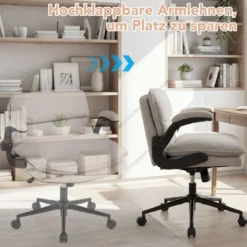 Ergonomischer Bürostuhl Höhenverstellbar Schreibtischstuhl Drehstuhl mit Wippfunktion Belastbar bis 150 kg