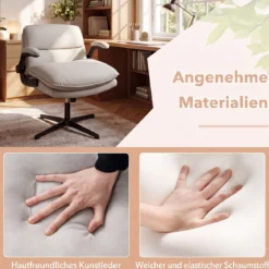 Ergonomischer Bürostuhl Höhenverstellbar Schreibtischstuhl mit Rückenlehne Blastbar bis 150 kg
