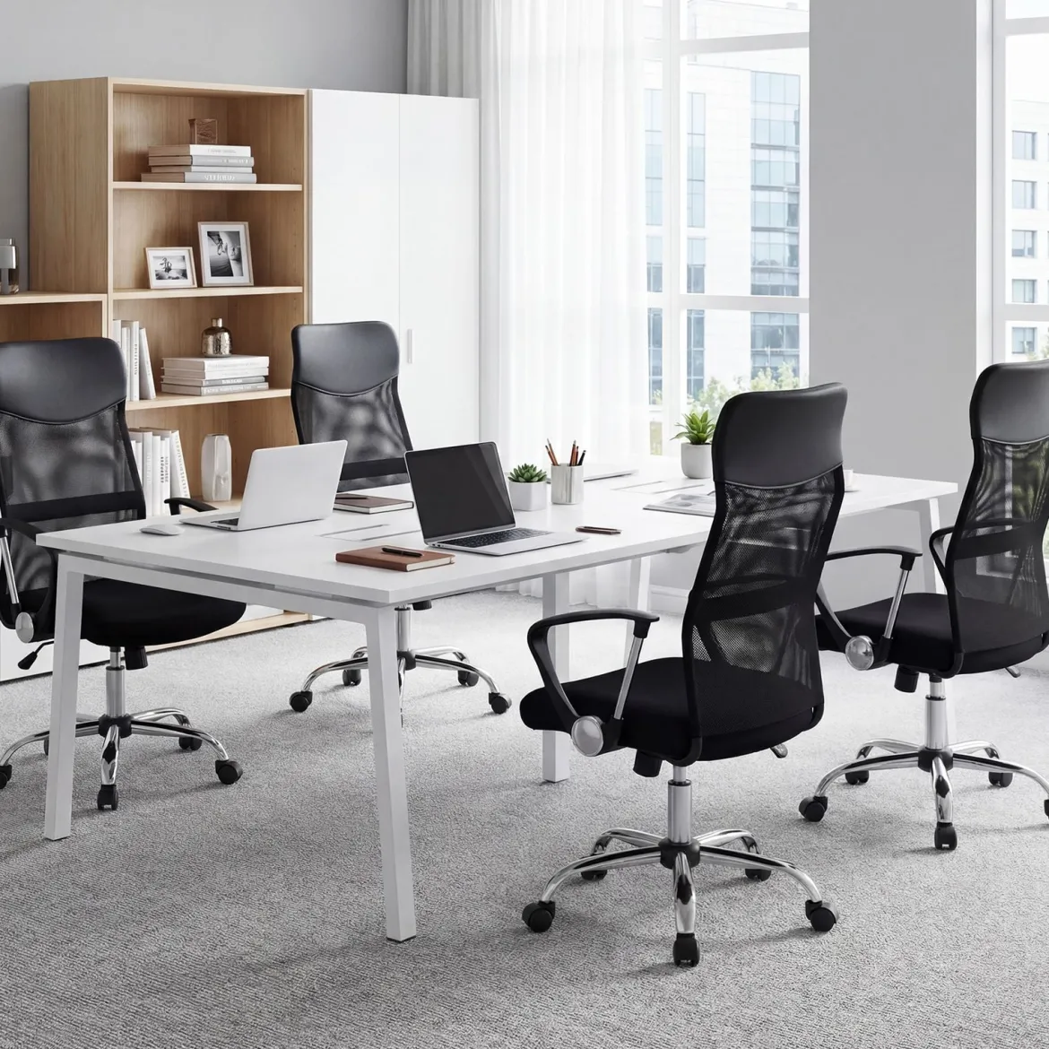 Ergonomischer Bürostuhl mit Wippfunktion Höhenverstellbarer Schreibtischstuhl Gaming Stuhl