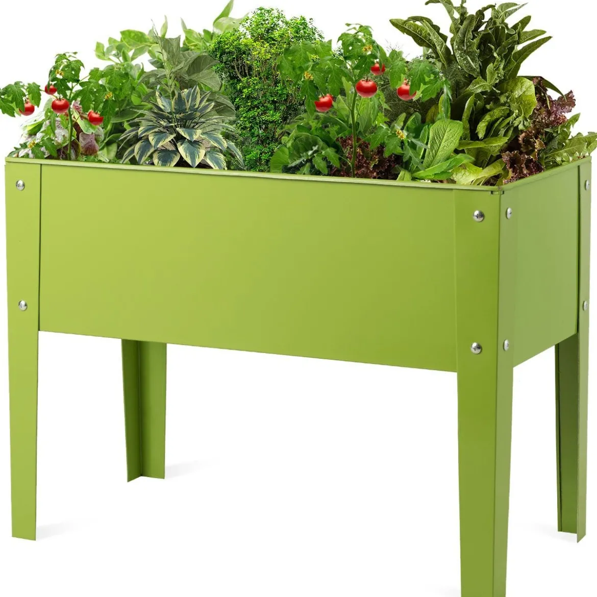 Erhöhter Pflanzkasten Metall-Hochbeet mit reichlich Pflanzfläche Pflanzkasten mit 2 Drainagelöchern 60 x 30 x 45cm