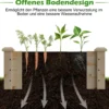 Erhöhtes Holzbeet Outdoor-Holzpflanzkasten für Gemüse 240 x 60 x 25 cm Natur