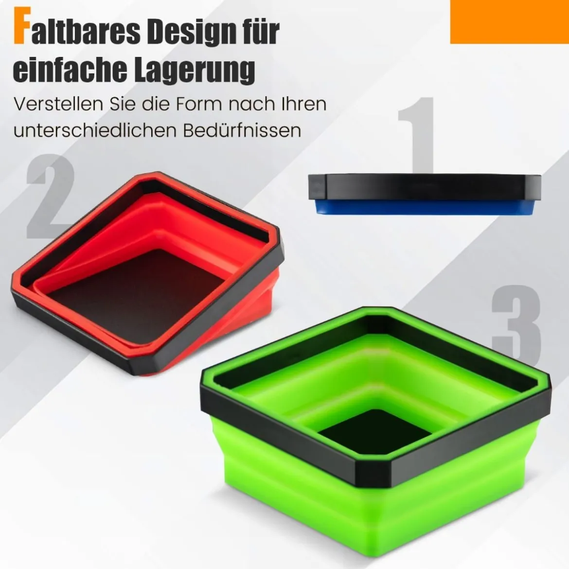 4er Magnetschale Magnetische Werkzeugschale 11,5x11,5 cm Werkzeugablage für Aufbewahrung