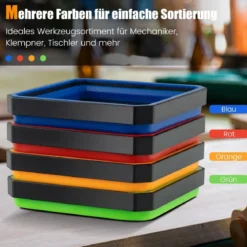 4er Magnetschale Magnetische Werkzeugschale 11,5x11,5 cm Werkzeugablage für Aufbewahrung