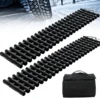 2er-Pack Reifen-Traktionsmatten mit Tasche Notfall-Traktionshilfe Schwarz 98 x 21 x 2,8 cm