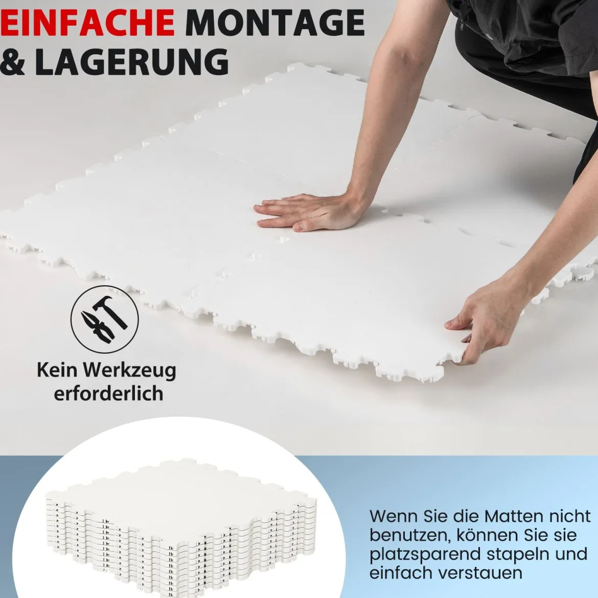 10er-Pack Trockenland Synthetische Eisfliesen zum Training Hockey-Bodenmatte 465 x 465 cm