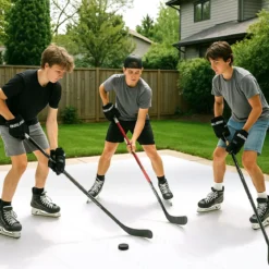 10er-Pack Trockenland Synthetische Eisfliesen zum Training Hockey-Bodenmatte 465 x 465 cm