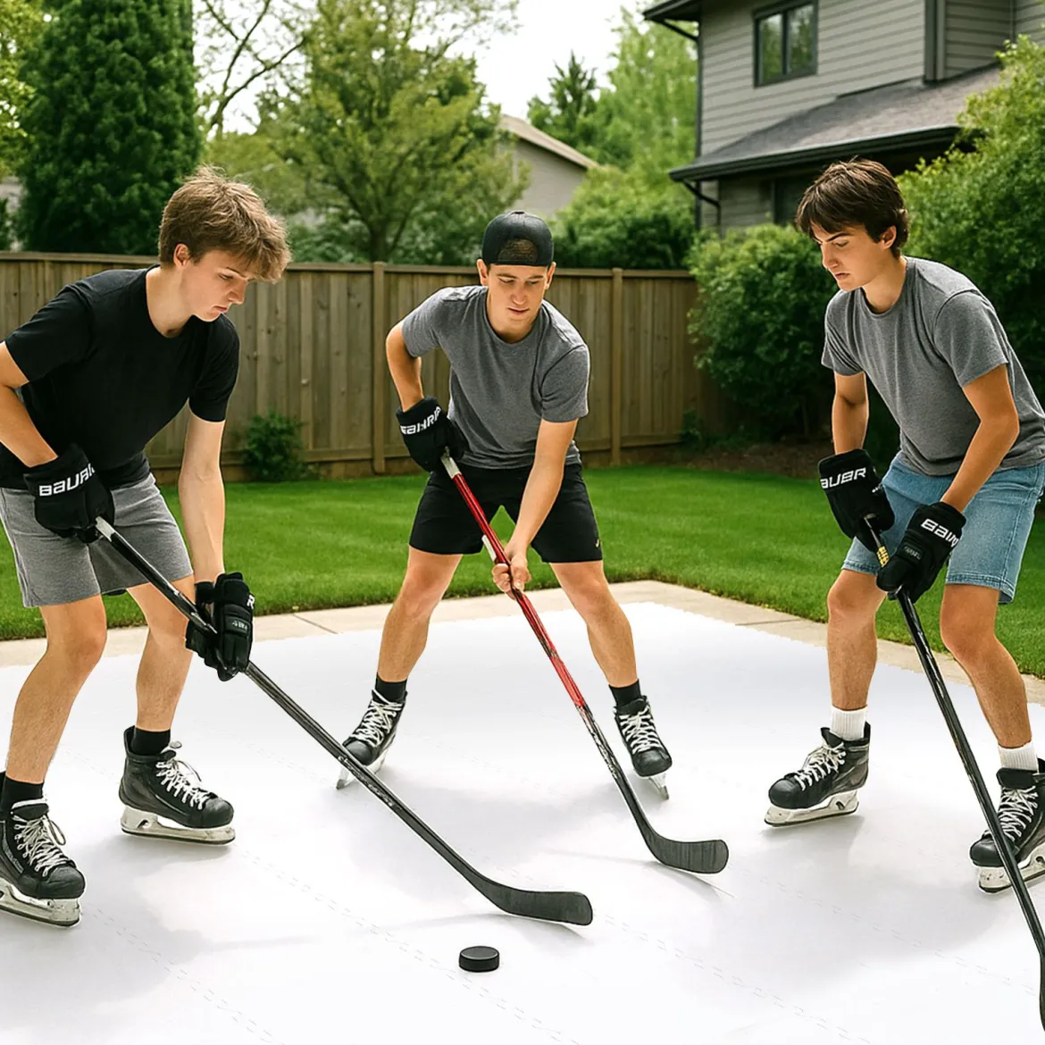 10er-Pack Trockenland Synthetische Eisfliesen zum Training Hockey-Bodenmatte 465 x 465 cm