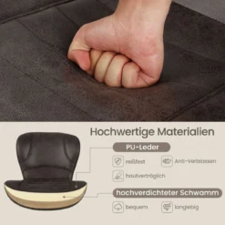 2er Set Barhocker mit Rückenlehne & Fußstütze Barstühle Tresenhocker Küchenhocker Braun