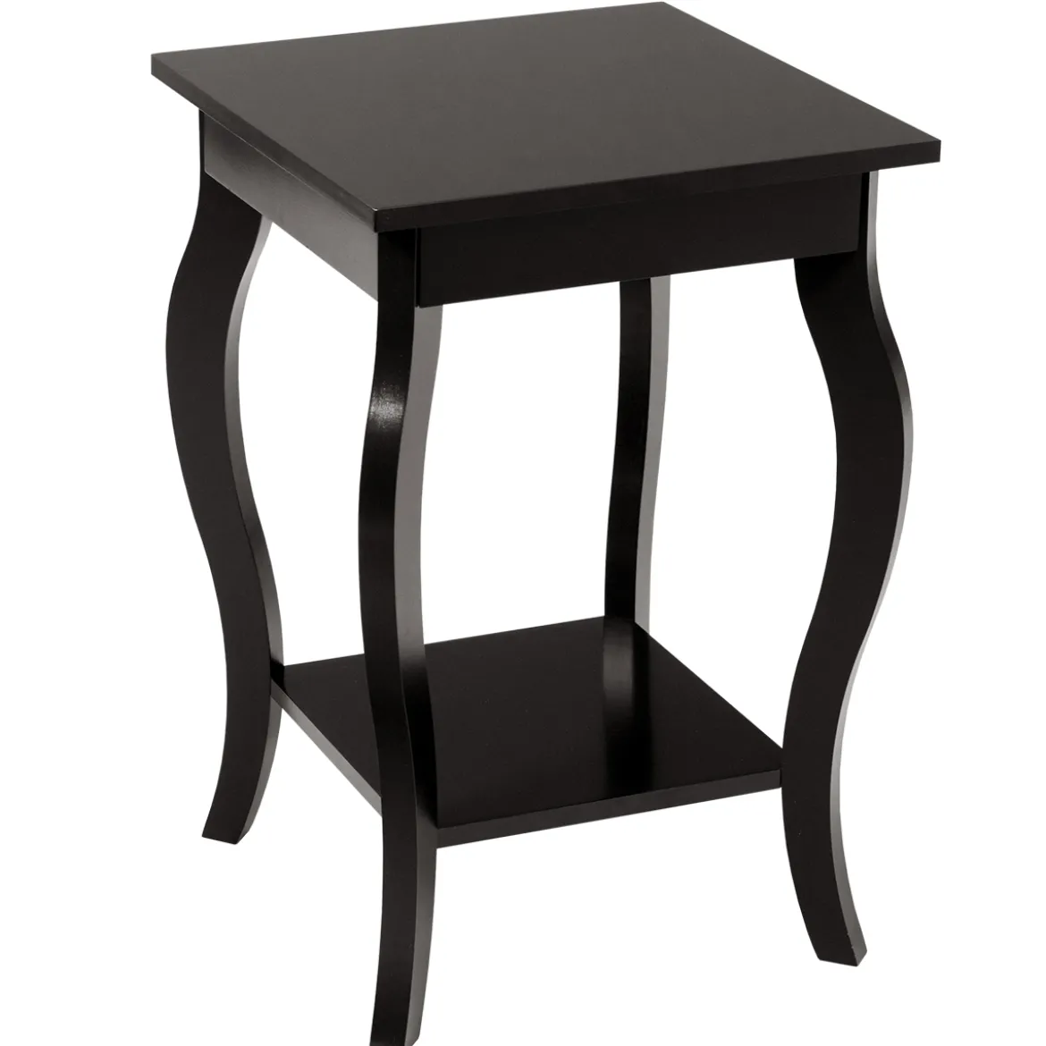 1/2er Set Beistelltisch aus Holz mit Ablage 2 Ebene Nachttisch Sofatisch 40 x 40 x 60 cm