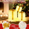 3er-Set beleuchtete Geschenkboxen Weihnachtenbox mit warmweißen LED-Lichtern & Stecker Lichtbox Dekoboxen