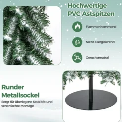 3er Set Bleistift Weihnachtsbaum Künstlich 120+150+180 cm Christbaum für Zuhause Büro