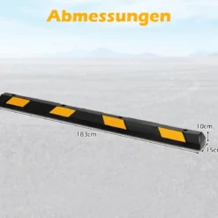 2er Set 183 cm Gummi Radstopper Parkplatzbegrenzung bis 4000 kg Parkbegrenzung Einparkhilfe