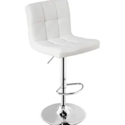 1/2er Set 360° Drehbarer Barhocker aus Kunstleder Höhenverstellbarer Barstuhl Sitzhocker
