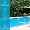 2er Set Edelstahl 304 Pool-Handlauf Schwimmbad Leiter Handlauf Einstiegsleiter mit Bodenplatte