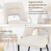 2er Set Esszimmerstühle gepolsterte Küchenstühle mit Rückenlehne 48,5 x 57 x 85 cm Beige