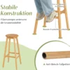 2er-Set Frühstücksstühle Barhocker aus Bambus 38 x 38 x 79 cm Natur