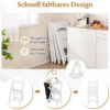 2er Set Gartenstühle aus Kunstharz wetterfeste Klappstühle bis 500 kg belastbar 46 x 44 x 79 cm Weiß