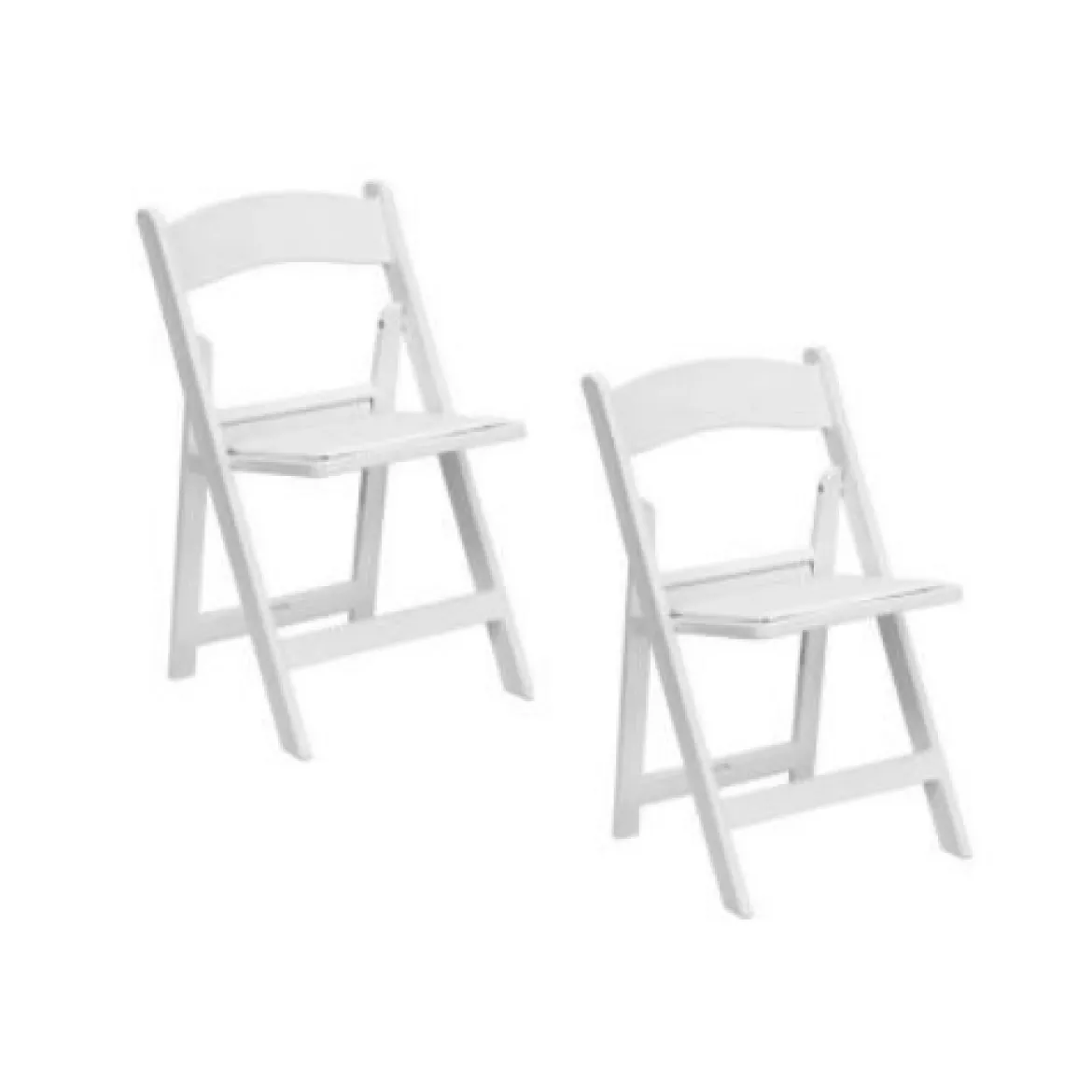 2er Set Gartenstühle aus Kunstharz wetterfeste Klappstühle bis 500 kg belastbar 46 x 44 x 79 cm Weiß
