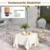 2er Set Gartenstühle Rattan Terrassenstühle ohne Armlehnen Balkonstühle 56,5 x 41 x 88,5 cm
