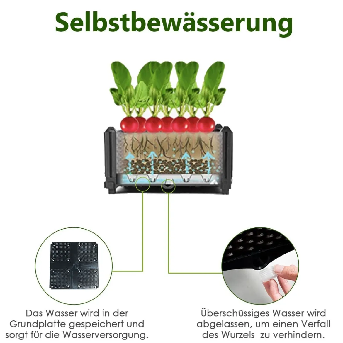 4er Set Hochbeet Blumenbeet Pflanzenbeet Blumenkasten für den Garten Pflanzkasten Frühbeet Blumentrog Pflanzhaus Braun
