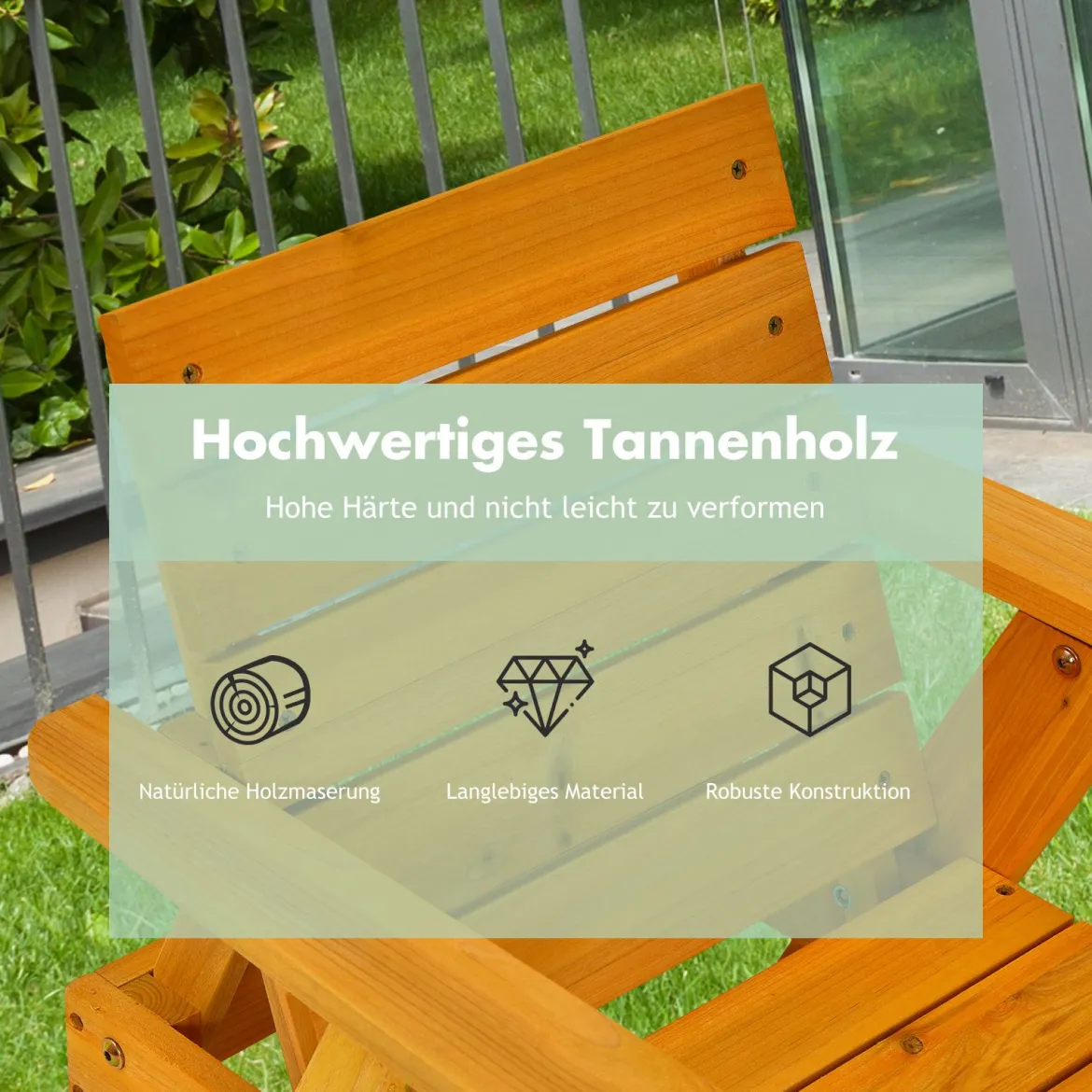 2er Set Kinder Sonnenliege mit Sonnenschirm Kinderliege Holz 92 x 49 x 106 cm Gelb + Weiß