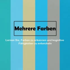 6er Set Kinder Stuhlkissen mit Griff & Reißverschluss Sitzkissen Sitzerhöhung Hauptkissen Bunt/Blau