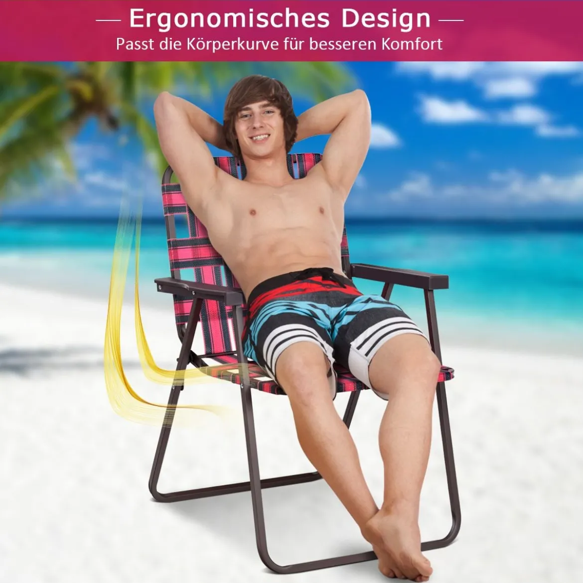 6er Set Klappstühle Outdoor Strandstuhl Gartenstuhl Campingstuhl bis 120kg