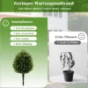 2er Set Künstliche Zypressenkugel mit Erdspieß Wetterfeste Kunstpflanzen Künstlicher Baum