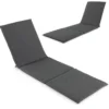 2er Set Liegenauflage Auflage für Sonnenliege Polsterauflage für Gartenliege 182 x 59 x 4,5 cm Dunkelgrau