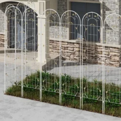 2er Set Metall Rankgitter zum Stecken Dekorativer Gartenzaun Freistehende Rankhilfe