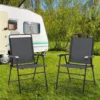 4er Set Outdoor-Klappstühlen mit Atmungsaktivem Stoff & Rutschfesten Fußpolstern Terrassenstuhl