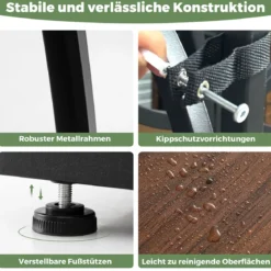 2er Set Pflanzenständer mit Wachstumslichtern 8-Stöckiges Pflanzenregal Blumentreppe