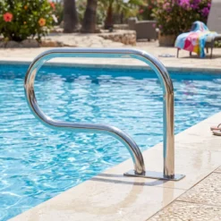 2er Set Pool-Handlauf 82,5 x 57 cm Pool Haltegriff aus Edelstahl Sicherheitsgriff für Schwimmbad bis 180 kg Belastbar
