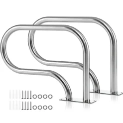 2er Set Pool-Handlauf 82,5 x 57 cm Pool Haltegriff aus Edelstahl Sicherheitsgriff für Schwimmbad bis 180 kg Belastbar
