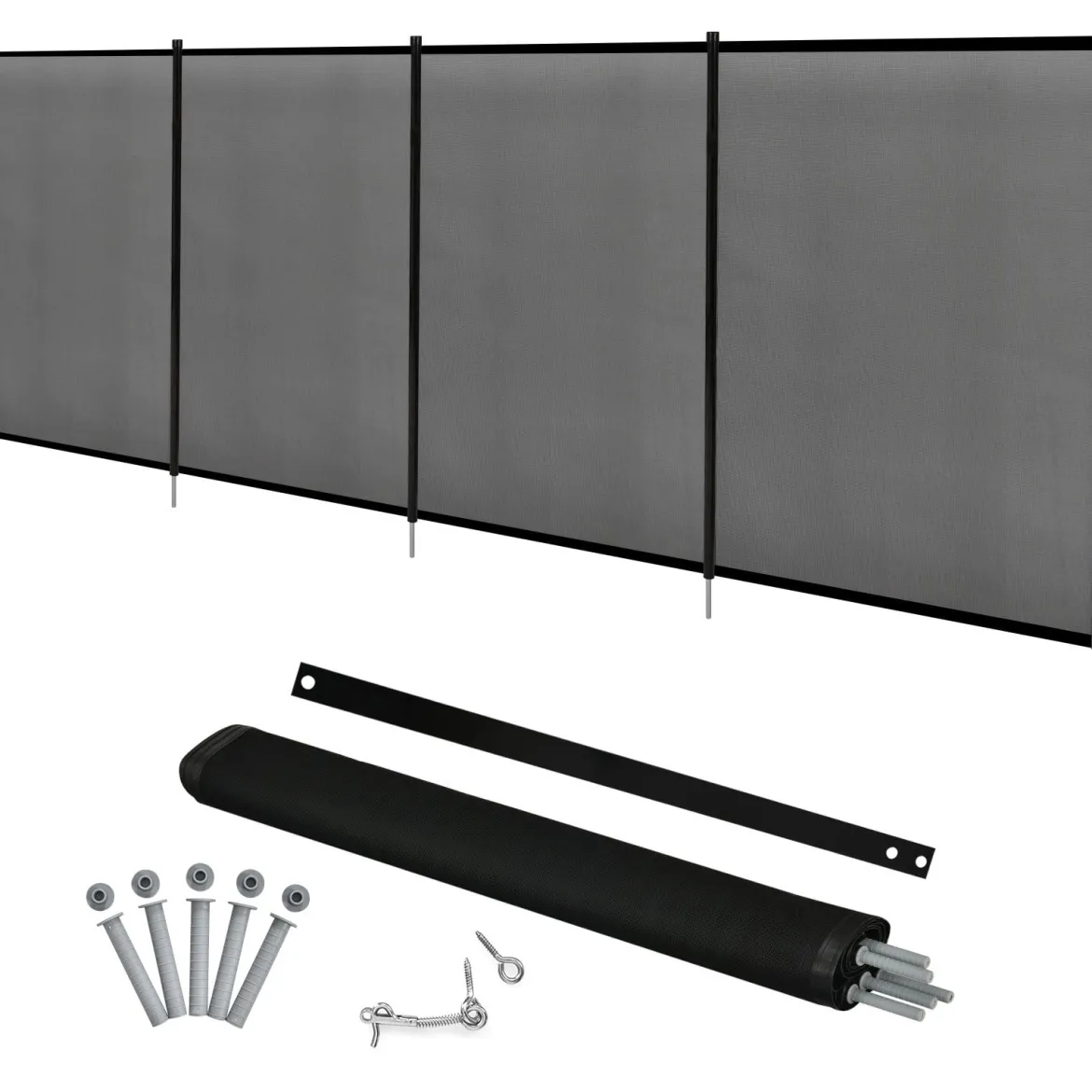2er Set Poolzaun Kinderschutzzaun Schutzzaun Poolschutzaun Teichzaun 366 x 122 cm